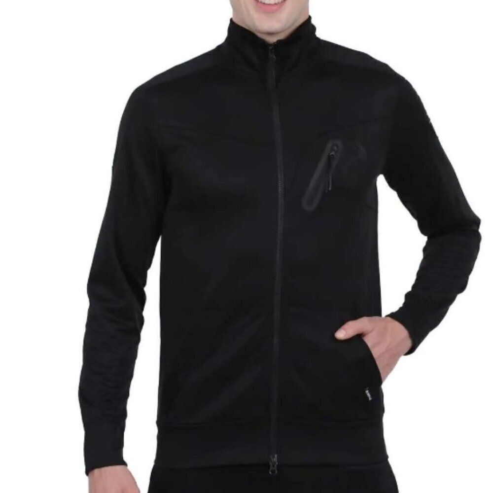 SPYDER Active Full-Zip Jacket Size L Black Moisture Wicking Zip Pocket ProWB EUC